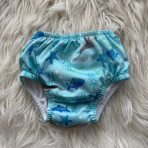 Green sprouts Sea Life Blue swim diaper